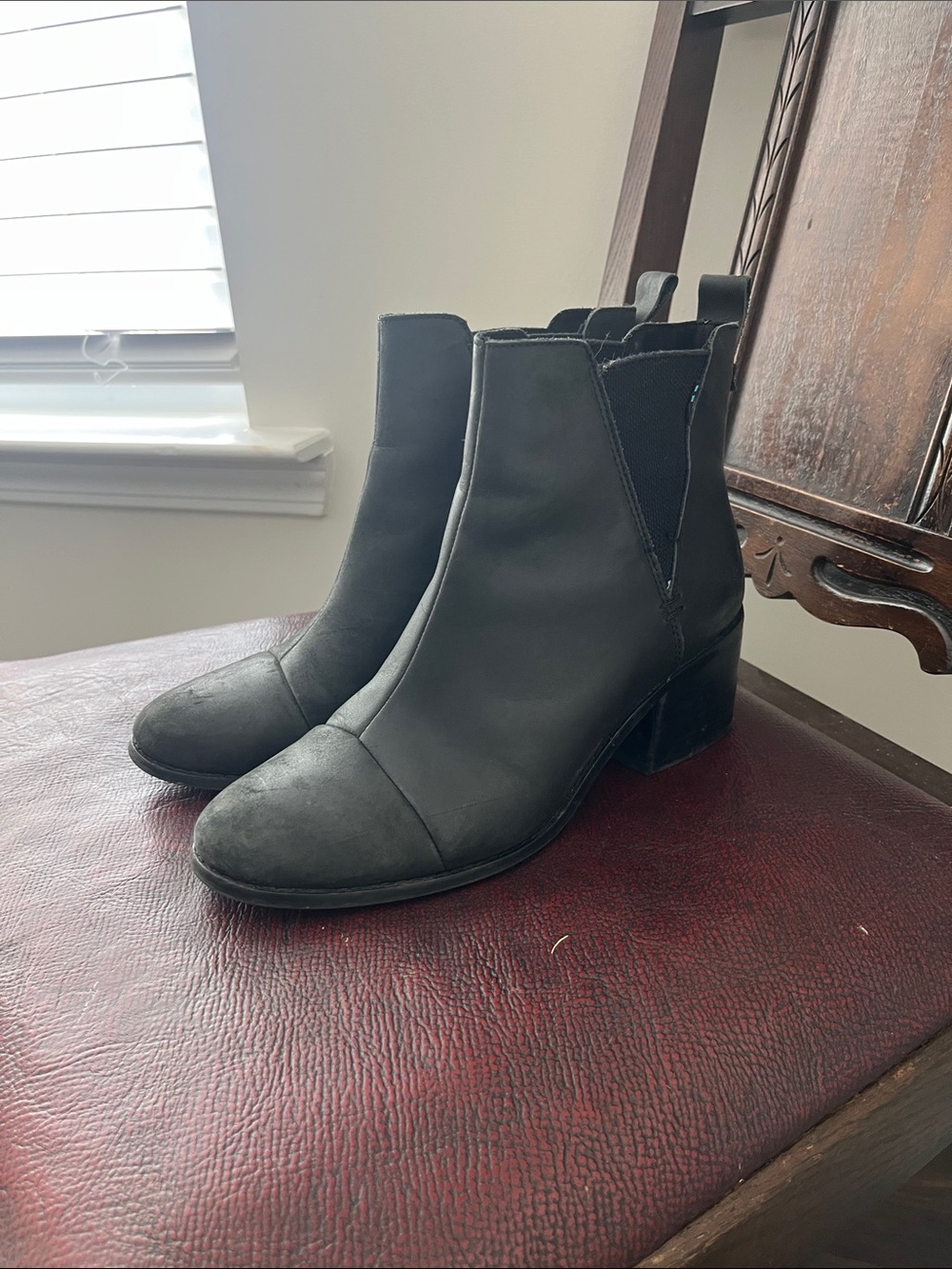 Toms Black Chelsea Ankle Boots